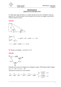 Resolución de Triángulos - Matemáticas en el IES Valle del Oja