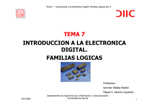Tema 7. Introduccion a la Electronica Digital Familias Logicas