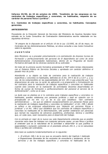 Informe 25/95, de 24 de octubre de 1995. "Condición de las