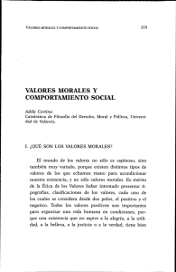 Valores morales y comportamiento social