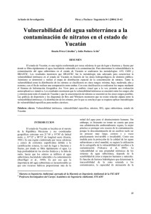 Vulnerabilidad del agua subterránea a la contaminación de nitratos