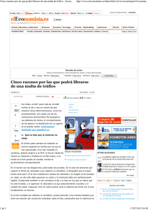 Cinco razones por las que podr&aacute; librarse de una multa de tr&aacute;fico