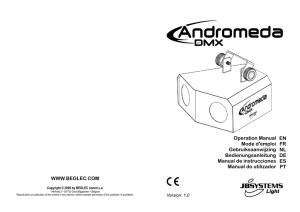 ANDROMEDA DMX - user manual V1,0