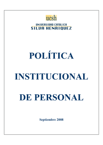 política institucional de personal