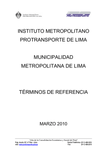 instituto metropolitano protransporte de lima municipalidad