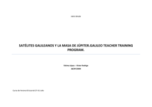 satélites galileanos y la masa de júpiter.galileo teacher training