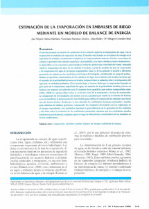 Page 1 ESTIMACIÓN DE LA EVAPORACIÓN EN EMBALSES DE