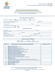 Formulario de solicitud de registro mercantil e.i.r