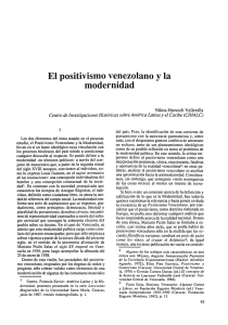 El Positivismo Venezolano y la Modernidad