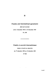 Treaties and international agreements Traités et accords