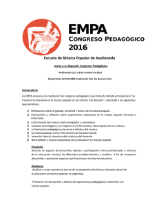 Convocatoria Congreso Pedagogico EMPA 2016