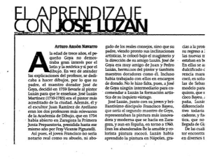 El aprendizaje con José Luzán
