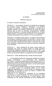 Esquema de un proyecto de Ley