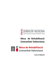 La Mesa de Rehabilitació de la Comunitat Valenciana