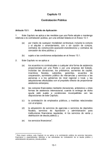 Capítulo 13 Contratación Pública - Ministerio de Comercio, Industria
