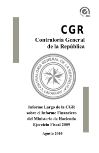 Informe y Dictamen - EF 2009 - Contraloría General de la República
