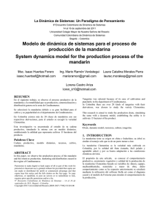 Modelo de dinámica de sistemas para el proceso de producción de