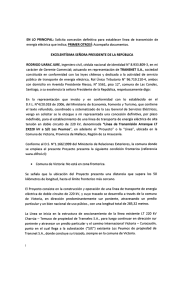 Solicita concesión definitiva para establecer línea de transmisión de