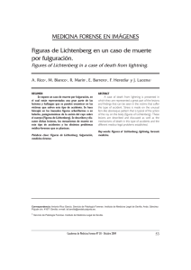 Figuras de Lichtenberg en un caso de muerte por fulguración.