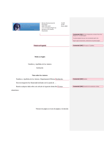 Título en Español Título en Inglés Nombres y Apellidos de los