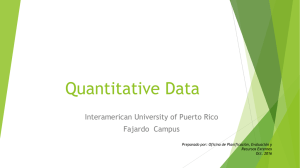 Quantitative Data - Universidad Interamericana de Puerto Rico