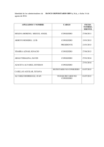 Identidad de los administradores de BANCO DEPOSITARIO BBVA