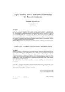 Lógica dualista, piedad monoteísta: la ñsonomr`a del dualismo