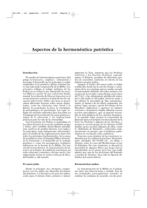 Aspectos de la hermenéutica patrística