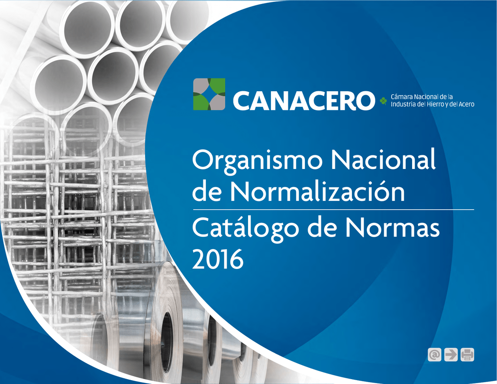 Organismo Nacional De Normalización Catálogo De Normas 2016