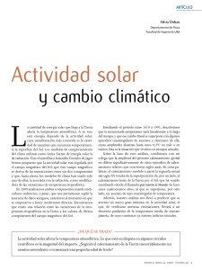 Actividad solar y cambio climático