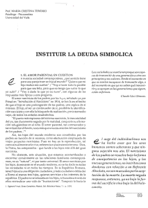 Instituir la deuda simbólica.