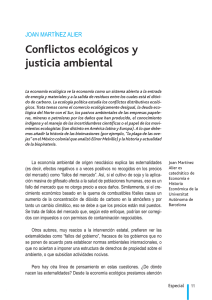 Conflictos ecológicos y justicia ambiental