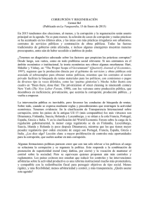 CORRUPCIÓN Y REGENERACIÓN Germà Bel (Publicado en La