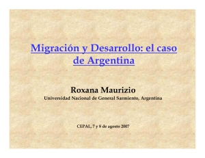 Migración internacional y la experiencia argentina