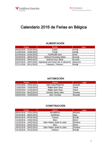 Calendario de Ferias 2016