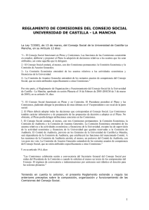 Reglamento de comisiones del Consejo Social de la Universidad de