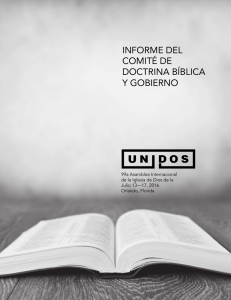 INFORME DEL COMITÉ DE DOCTRINA BÍBLICA Y GOBIERNO