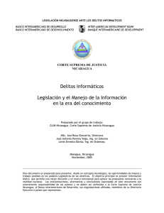 Delitos Inform&aacute;ticos Legislaci&oacute;n y el Manejo de la Informaci&oacute;n en la