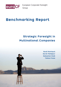 Benchmarking Corporate Foresight in multinational enterprises