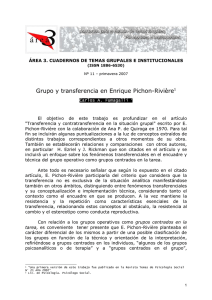 Grupo y transferencia en Enrique Pichon