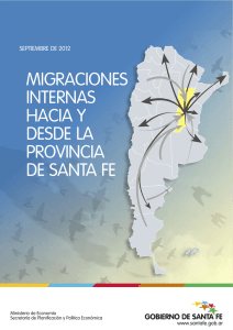migraciones internas hacia y desde la provincia de santa fe