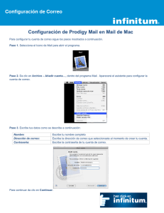 Configuración de Prodigy Mail en Mail de Mac