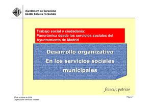 Desarrollo organizativo En los servicios sociales municipales