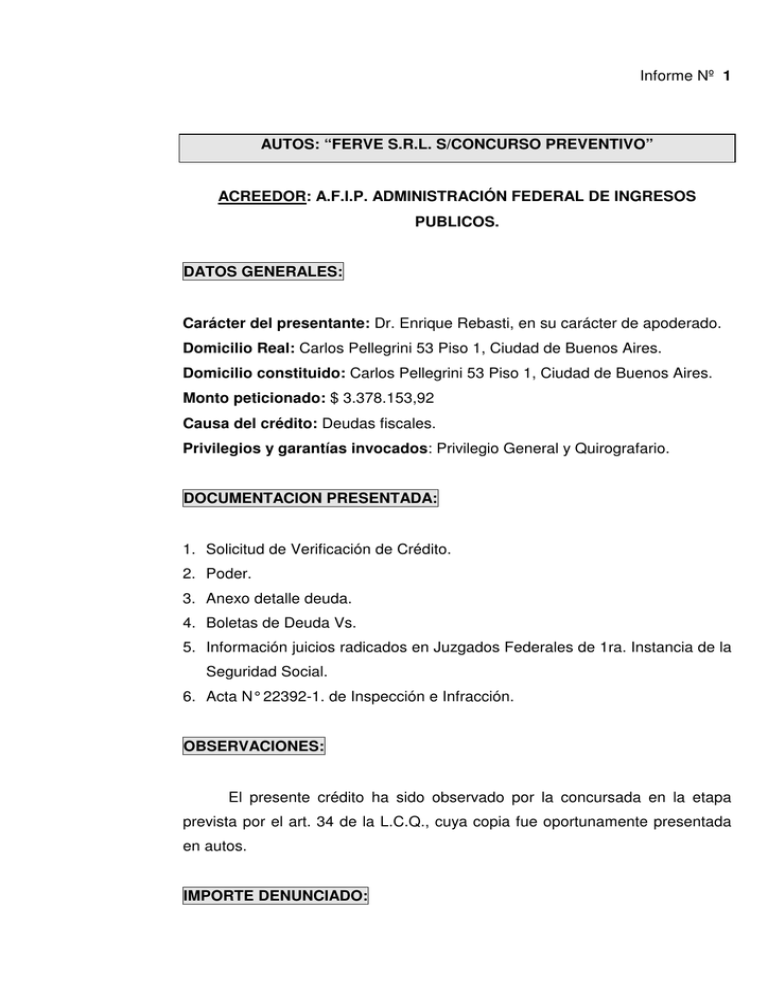 AFIP ADMINISTRACIÓN FEDERAL DE INGRESOS PUBLICOS.