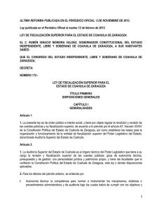 Ley de Fiscalización Superior para el Estado de Coahuila