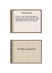 Referencias Sondaje nasogástrico