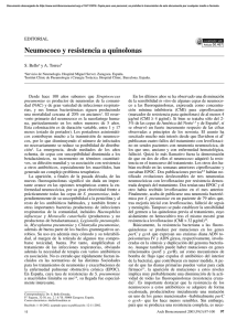 Neumococo y resistencia a quinolonas