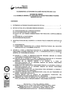 patrimonio autonomo pagares municipio de cali