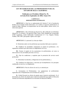 Ley de Ejercicio de las Profesiones en Baja California