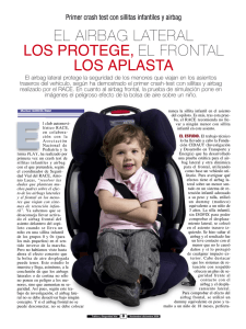 AIRBAG FRONTAL Y SILLITAS INFANTILES